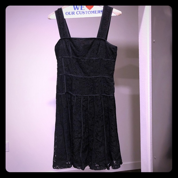 EUC Ann Taylor black, lacy sundress, size 2 - Picture 1 of 3
